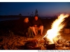 Bonfire on a Lake Superior beach